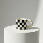 Black Checkered Mug