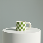 checkered Green Mug