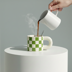 checkered Green Mug