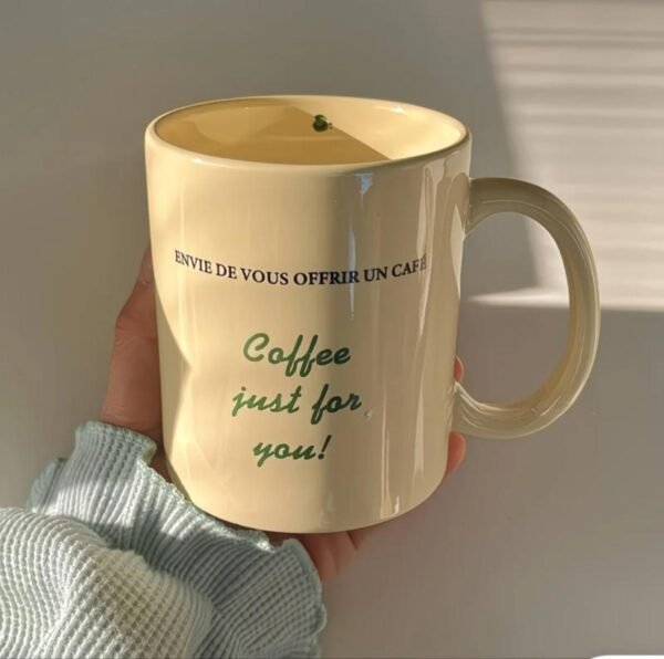 Just for U – Yellow Ceramic Mug