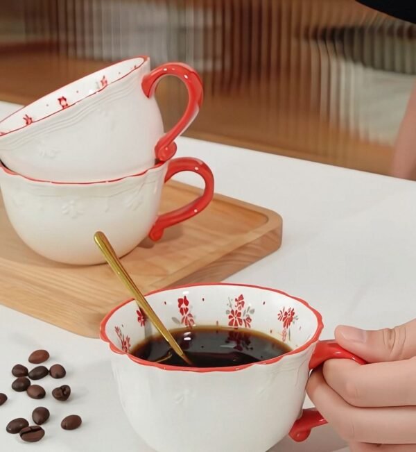 ScarletBlossom – Classic High Tea Ceramic Mug